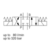 Ctop3 valve, FR, closed centre, diagram, G045060