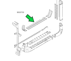 Bottom track guide, B020750