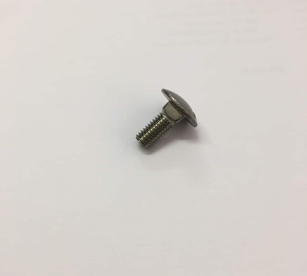 M8 x 20mm stainless steel coach bolt, B019663