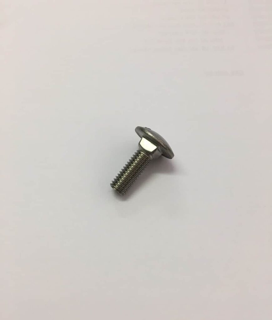M8 x 25mm stainless steel coach bolt, B019664